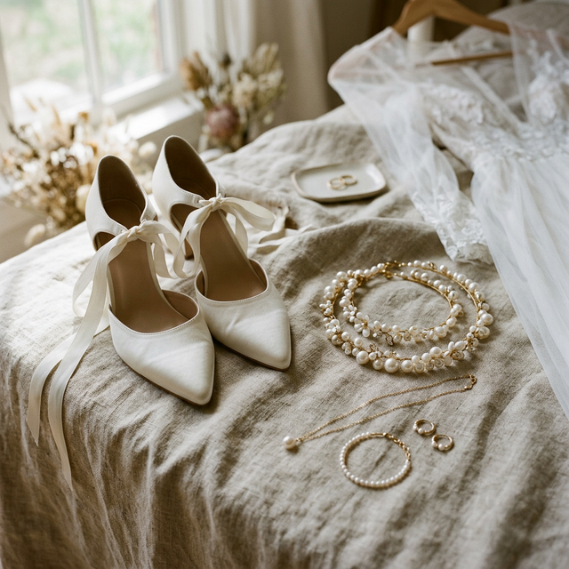 Accesorios de Novia: Más allá del Velo (Tocados, Joyas y Zapatos)